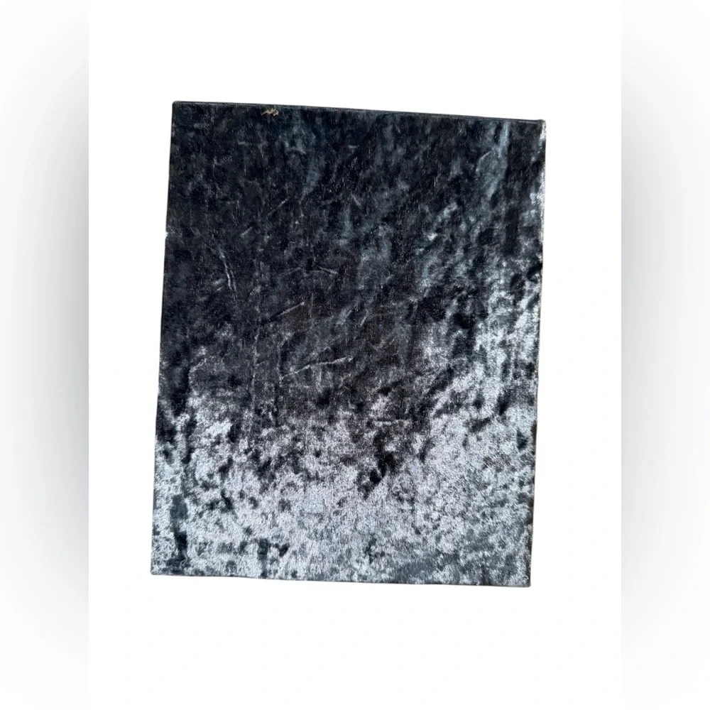 Gray Crushed Velvet Storage Box 8.5” x 7”
